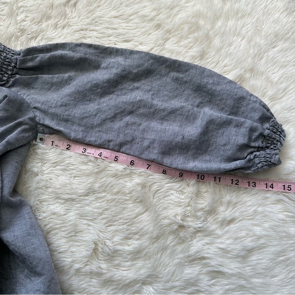 Rag & Bone Blouse Drew Off The Shoulder Top Cotton Linen Blend XS - Picture 11 of 12